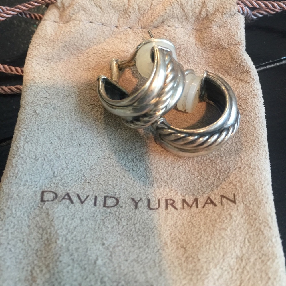 David Yurman cable hoop earrings